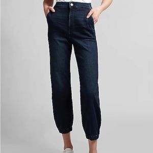 Express black denim joggers